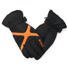 Мотоциклетные водонепроницаемые ветрозащитные толстые перчатки черного и желтого цвета