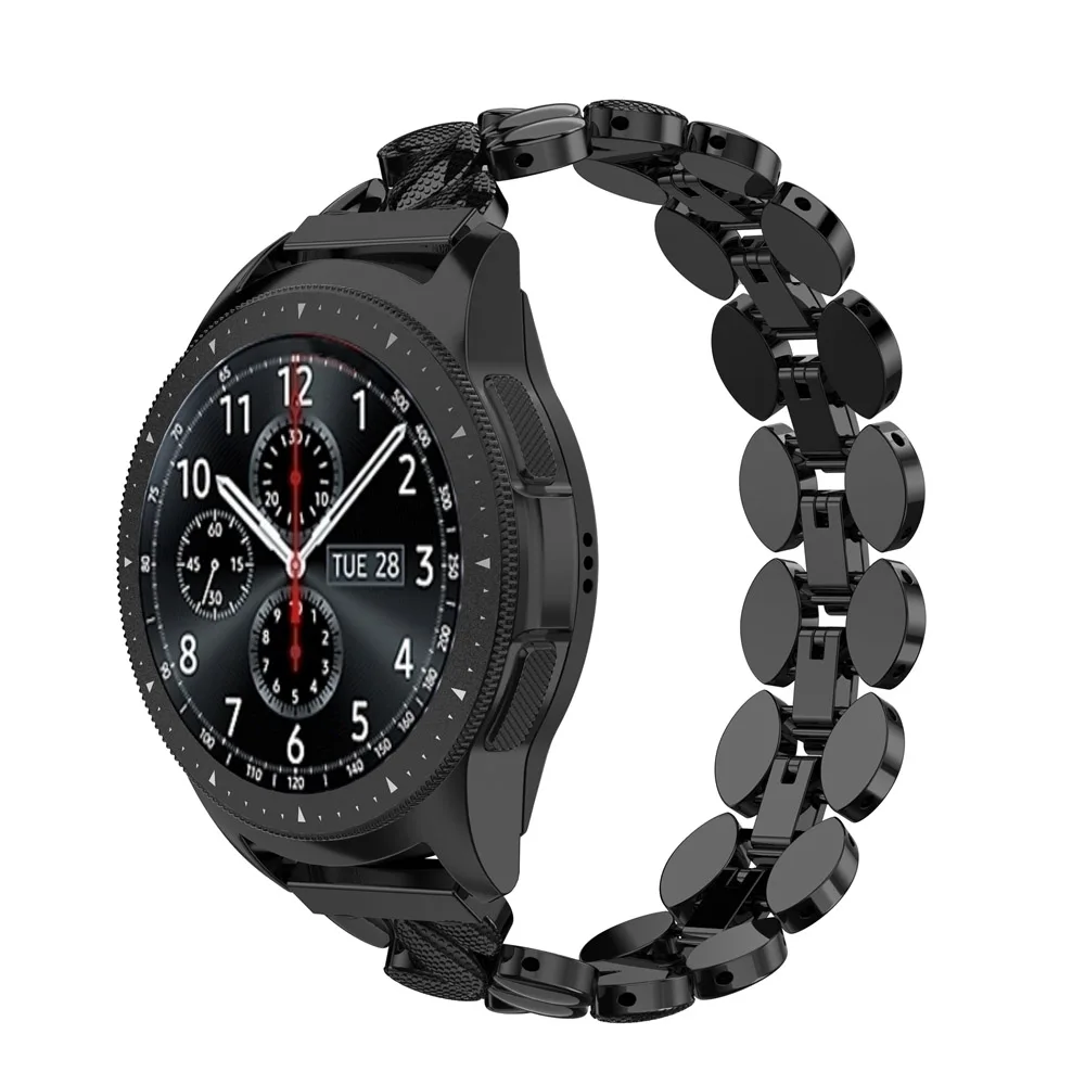 Мужской ремешок из нержавеющей стали для samsung Galaxy Watch 46 мм ремешок с 22 мм ширина браслет металлический ремешок для часов для Galaxy Active 2 44 мм