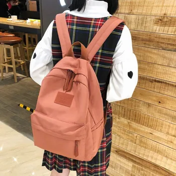 

Japan Style Travel Canvas Solid Backpack Schoolbag Women Mochila Bagpack School Bags For Teenage Girls Rucksack Rugzak Sac A Dos