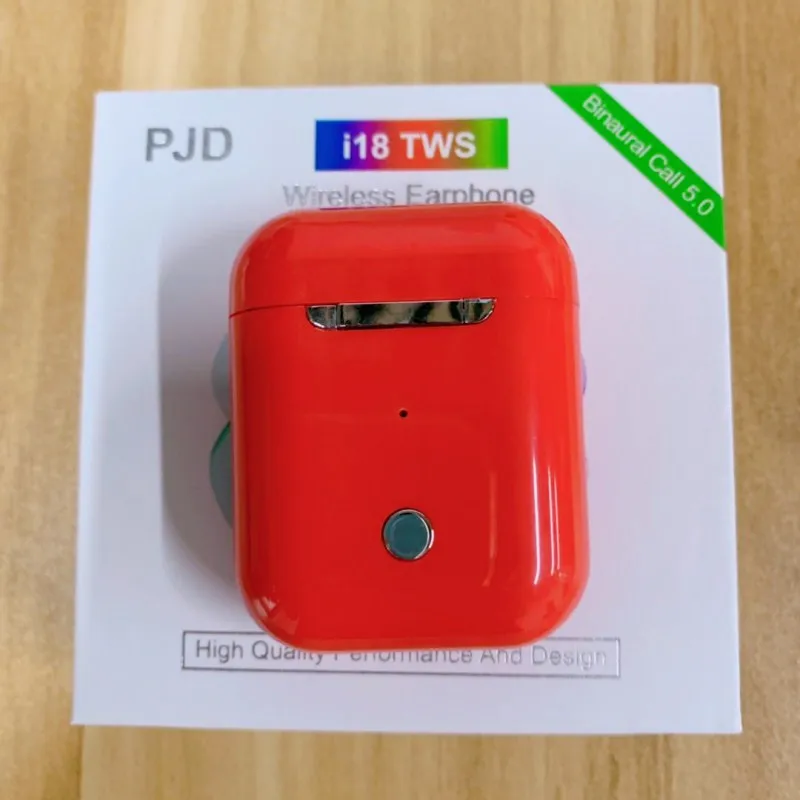 I18 tws портативные мини наушники Bluetooth 5,0 беспроводные наушники сенсорная модель бинаурального вызова Автоматическое Сопряжение Прямая поставка - Цвет: Красный