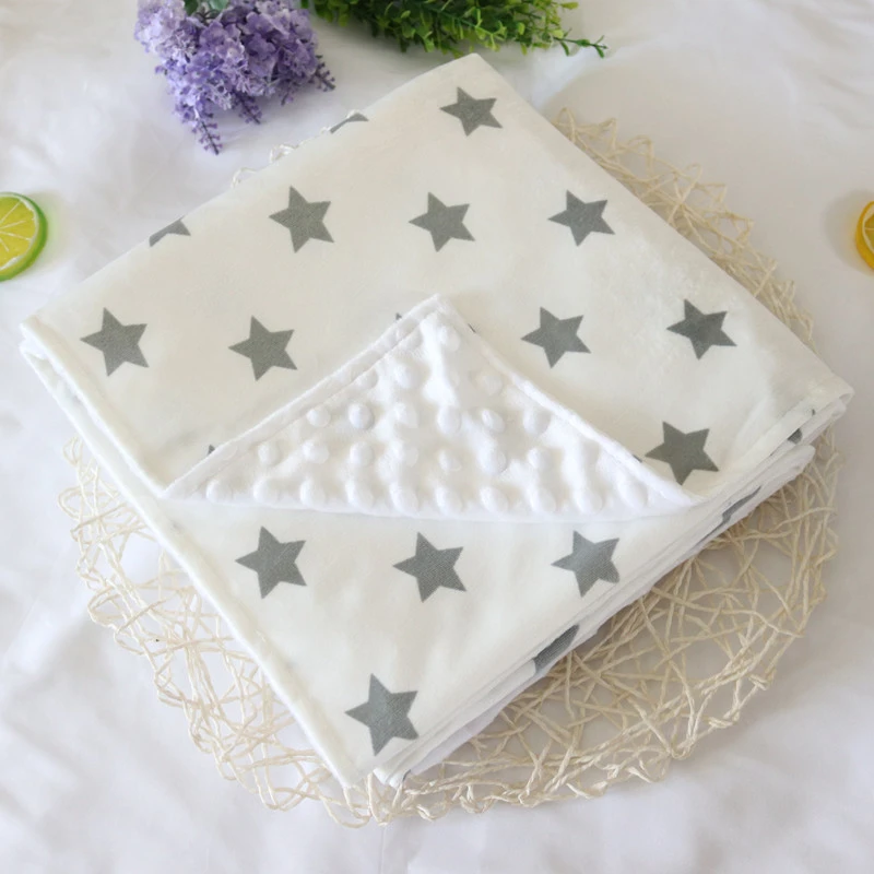 Baby Blankets New Thicken Double Layer Soft Coral Fleece Infant Swaddle