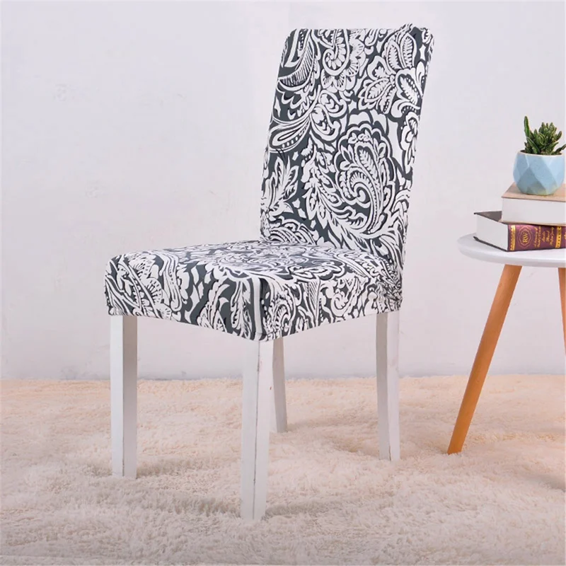 Black flowers chair cover1