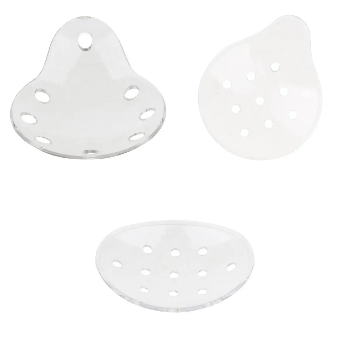 3 Pack Clear Plastic Ventilated Eye Shield- Needed After Surgery- Such as Cataract Surgery(8 Holes/9 Holes/11 Holes)