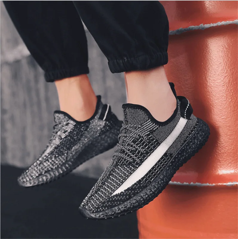

2019 Spring And Summer New Style Fly Woven MEN'S SHOES Stars Coconut Shoes INS Hot Selling Men Breathable Running Shoes