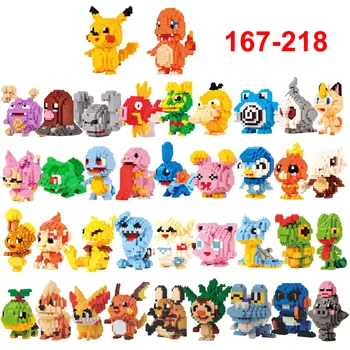 

Mini Building Blocks Cartoon Pikachue Animals Moddel Educational Games Figures Bricks Toys for Children