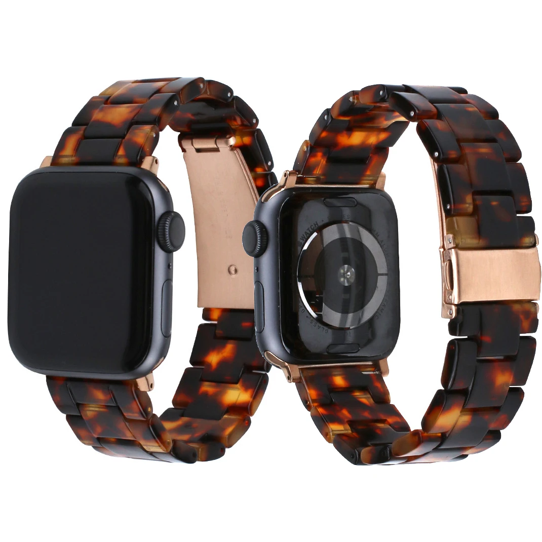 Полимерный смарт браслет ремешок для Apple Watch Series 6 SE 5 4 3 2 1 женские и мужские часы
