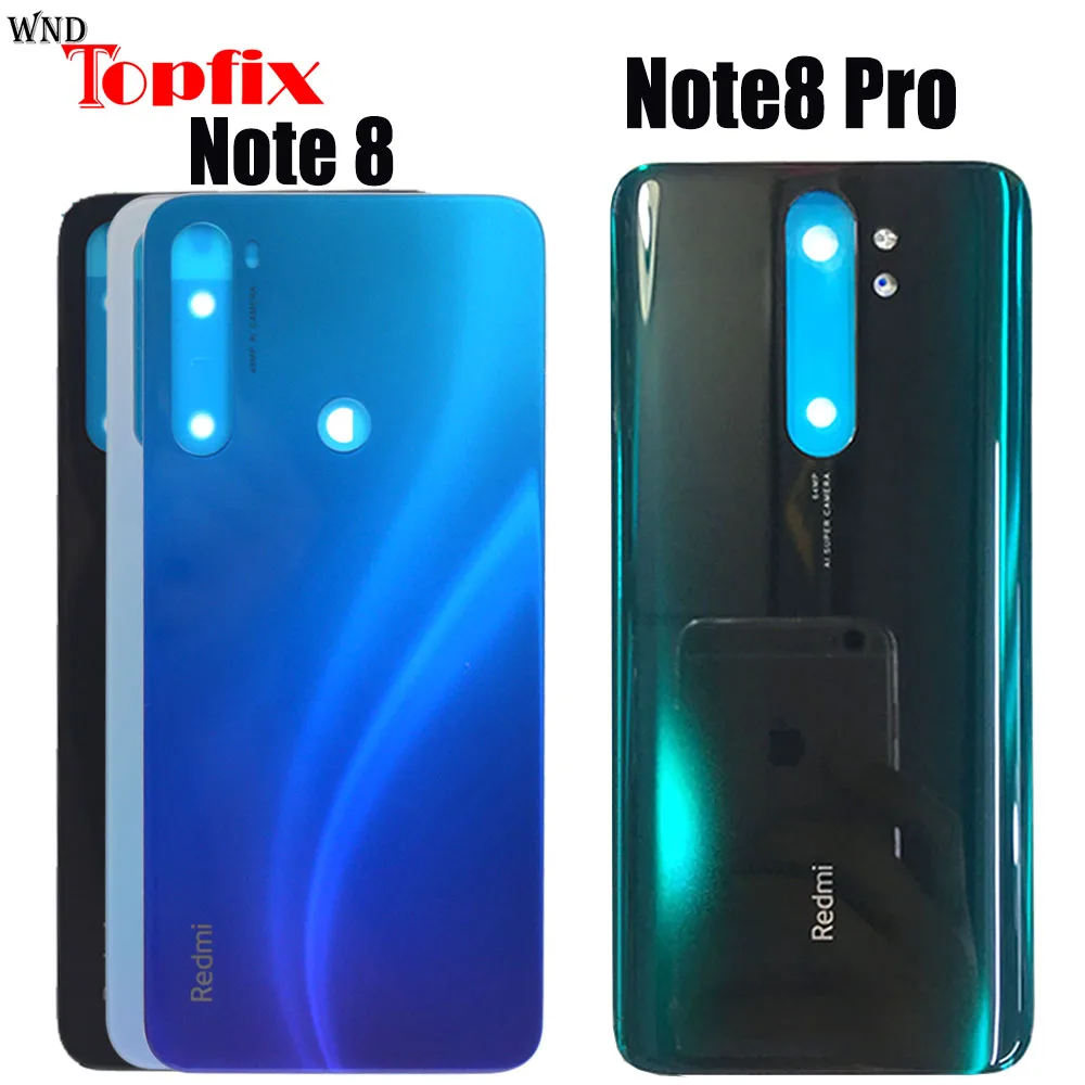 3D стекло для Xiaomi Redmi Note 8 Pro задняя крышка батарейного отсека задняя стеклянная крышка для Redmi Note 8 Крышка батарейного отсека чехол+ чехол