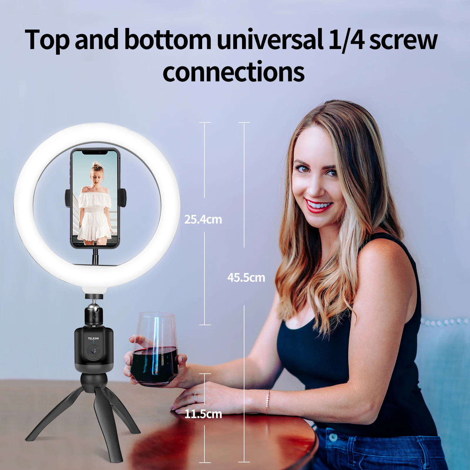 TELESIN AI Smart Shooting Gimbal Selfie 360&deg; Rotation Auto Face Tracking Holder Camera Phone Vlog For GoPro 12 DJI Osmo Action selfie stick tripod selfie stick mobile phone holder sports camera selfie stick cell phone selfie stick gimbal stabilizer smartphone selfie stick phone selfie tripod smartphone shooting holder