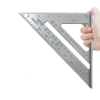 

Litake Square Ruler Aluminum Alloy Speed Protractor 7 inch Tri-square Line Scriber Saw Guide Measurement Tool For Carpenter