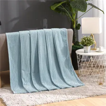 

Home textile flannel weighted Blanket super warm soft solid blankets throw on Sofa/Bed/ Travel patchwork Bedspread Decor
