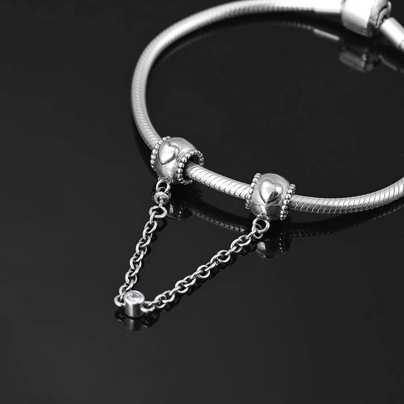 Мода DIY стерлингового серебра 925 прекрасный очаровательный круглый Форма шарики на страховочной цепочке подходят Pandora очаровывательный браслет ювелирные изделия изготовление