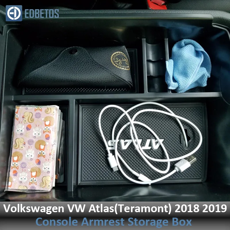 Подлокотник для хранения перчаток для Volkswagen Atlas центральная консоль Органайзер лоток Teramont аксессуары для интерьера