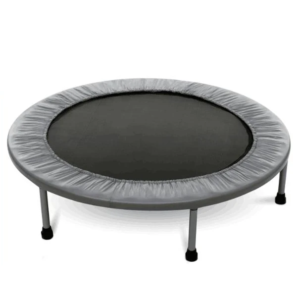 

38" Mini Trampoline Band Safe Elastic Exercise Workout with Padding Springs Gray