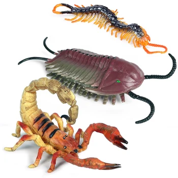 

Animal Model Insect Series 3 Styles Mini Simulation PVC Scorpion Centipede Trilobite Educational Toy For Children Gifts