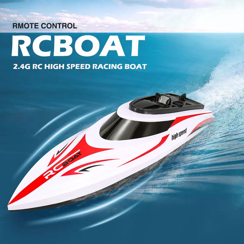 

Ephex Novelty White Red Beginning Ability Racing Boat Efficient Rc Swimming Pool Speedboat Durable Party Outdoors