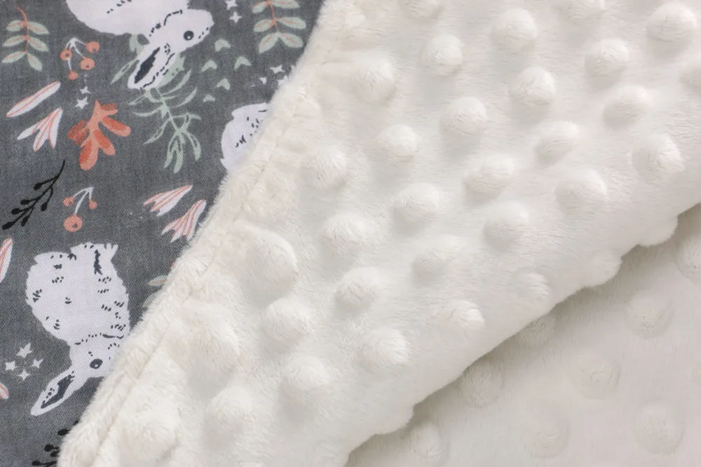 Miracle Baby Minky Super Soft Baby Blankets Double Layer Cartoon Lovely Pattern Luxuries Appease Doll Newborn Swaddle Wrap