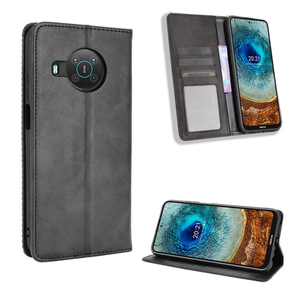 Custodia A Libro In Pelle Magnetica Per Nokia X20/X10 - Portafoglio Con Slot E Supporto