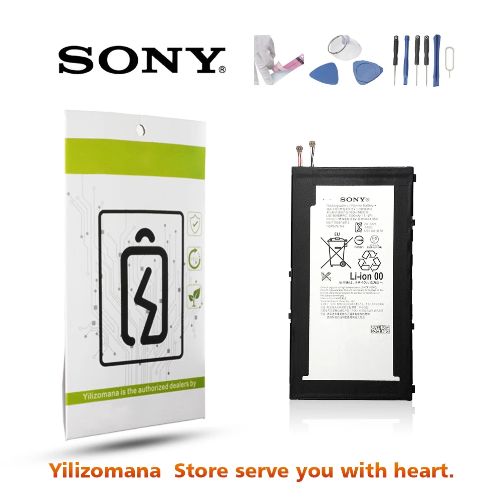 

SONY Original LIS1569ERPC Phone Battery 4500mAh For Sony Xperia Tablet Z3 Compact SGP611 SGP612 SGP621 Replacement Batteria