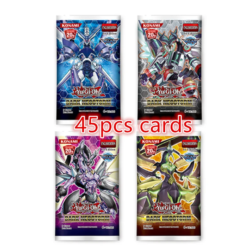 216 шт./компл. Yu-Gi-Oh! игровые карты аниме Стиль коллекция карт с коробкой для маленьких мальчиков Игрушки Мультяшные игральные карты Рождественские подарки Cartas - Цвет: 45pcs