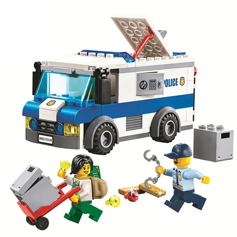 

60142 150pcs Legoinglys City Police Series Money Transporter Model Building Blocks Bricks Enlighten Toys for Children 10654 Gift