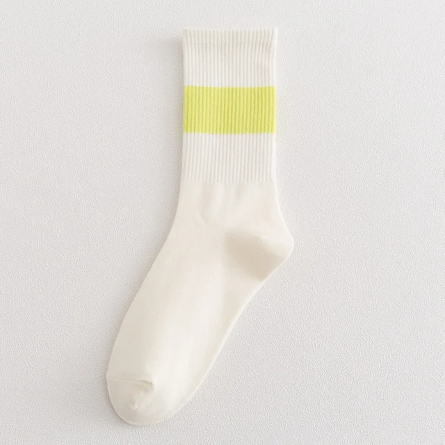 Ins Fashion Pinkycolor Women Socks Girls New Street Sports Warmer Thicken Spring Solid Colorful Middle Tube Soft free shipping Fluorescent green