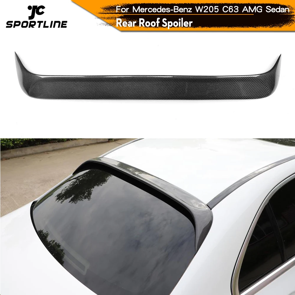 Carbon Fiber / FRP Racing Rear Roof Spoiler Windshield Sticker Wing for