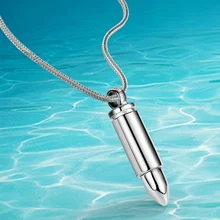 Can Open Bullet Pendant for Men Necklace 18-28" Chain 925 Sterling Silver Vintage Fashion Stylish Male Jewelry Gift