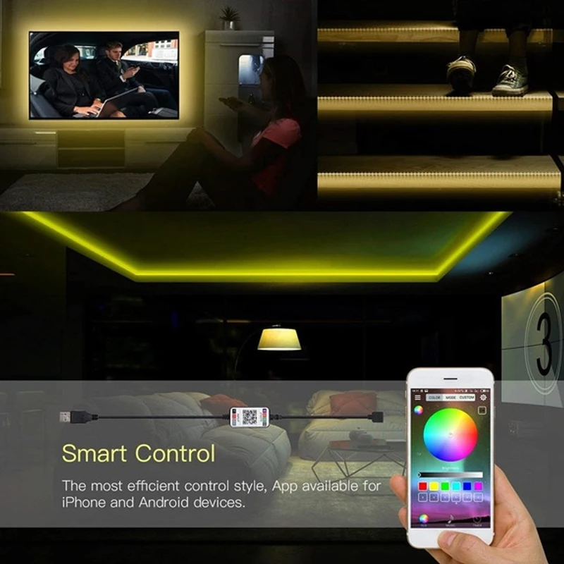 RGB светодиодный Bluetooth контроллер мини умный Bluetooth контроллер Регулируемый домашний декор прочный RGB Bluetooth контроллер 5050 3528
