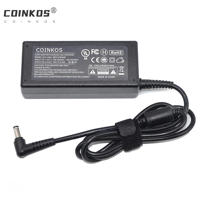 65W AC DC Charger Laptop Adapter for Asus K501 X550J X550V X555D X555L U35F U35J X42 X756 K550JF