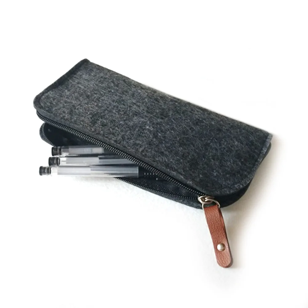 Вместительная сумочка для ручек и карандашей чехол хранения войлочная сумка