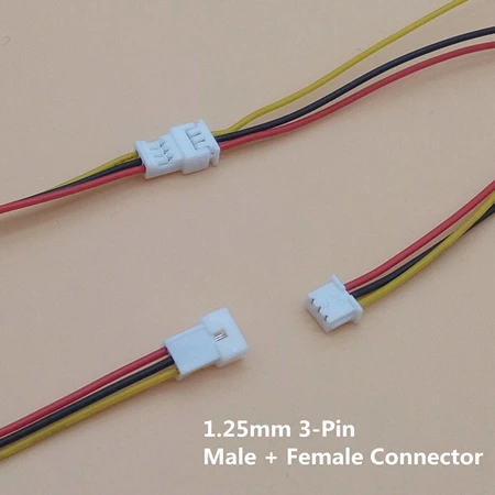 100sets 3P 100 компл./лот разъем Micro JST 1,25 мм 2Pin 3Pin 4Pin мужской и женский разъем с проводами кабели Разъемы для светодиодных лент - Цвет: 100sets 3P