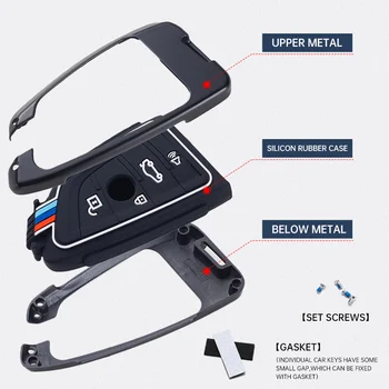 Nuova copertura della cassa chiave dell'automobile in lega colorata per Bmw F20 G20 G30 X1 X3 X4 X5 G05 X6 accessori supporto per auto-Styling protezione Shell 3 Nuova copertura della cassa chiave dell'automobile in lega colorata per Bmw F20 G20 G30 X1 X3 X4 X5 G05 X6 accessori supporto per auto-Styling protezione Shell - Nuova copertura della cassa chiave dell automobile in lega colorata per Bmw F20 G20 G30