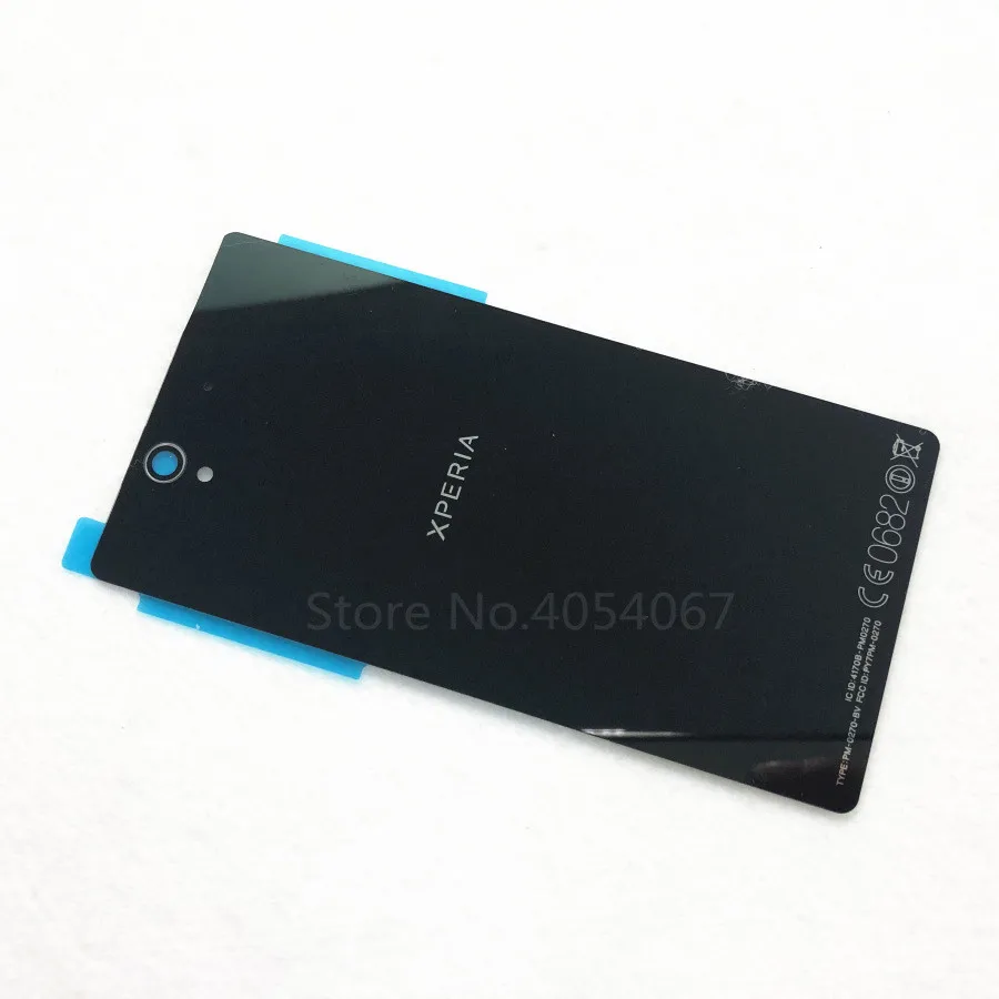 Стекло батарейный Корпус задняя крышка для sony Xperia Z L36 LT36 L36H C6902 C6606 C6603 C6602 Замена задней двери чехол - Цвет: Z black