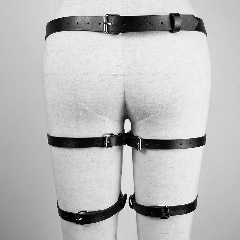 Сексуальный кожаный ремень-подвязка Нижнее белье Пояс для женщин талии бандаж для ног клетка бедра высокие ремни джинсы брюки белье Пояс для тела