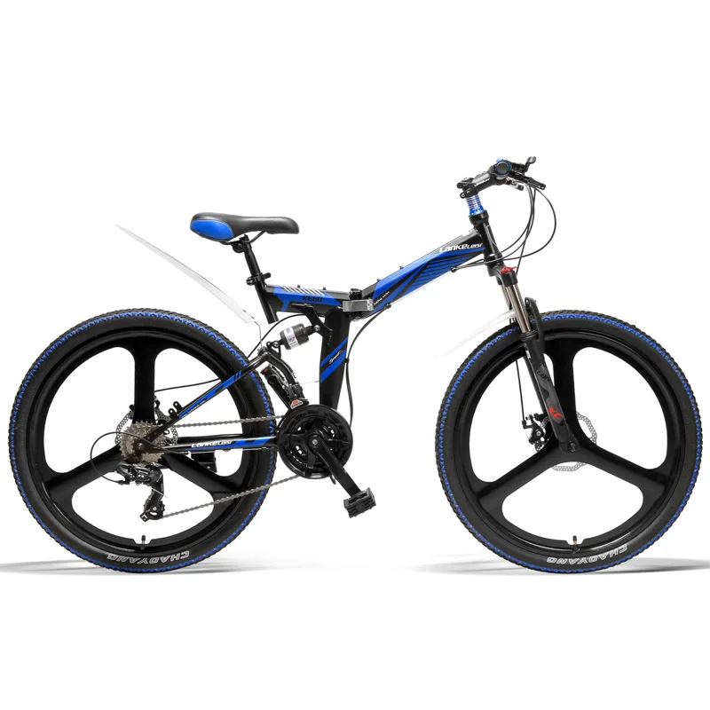 K660 21 Speed Mountain Bike, 26 Inch Folding Bicycle, Lockbale Front Fork, Mechanical Disc Brake, Integrated Wheel K660 21 Speed Mountain Bike, 26 Inch Folding Bicycle, Lockbale Front Fork, Mechanical Disc Brake, Integrated Wheel