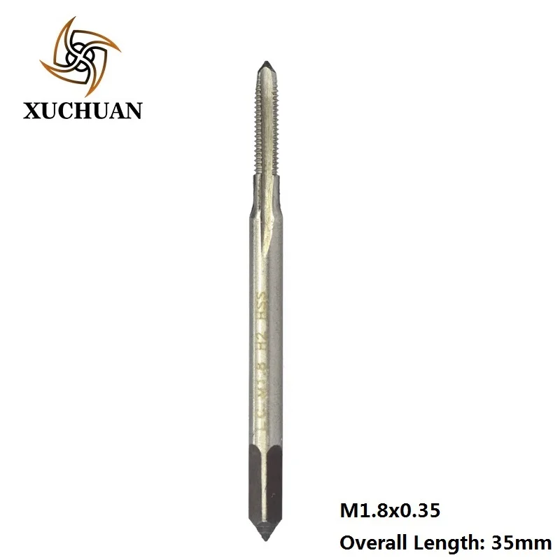 1pc M1.8x0.35 M1-M1.8 HSS6542 Plug Tap метрический винт Tap сверло прямая резьба крановая машина кран - Цвет: 1pc M1.8x0.35