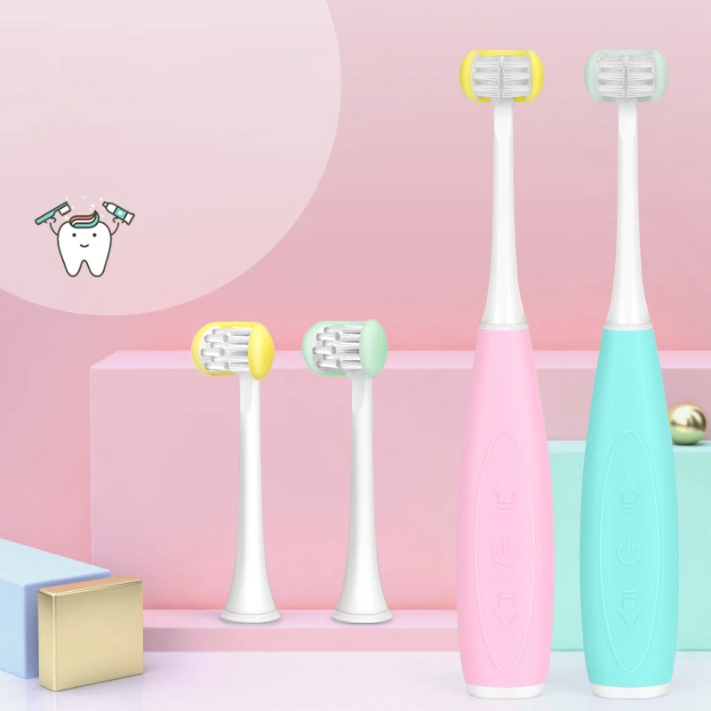 Children's Electric Toothbrush, 3 Sides All Inclusive 5 Modes 2 USB Rechargeable Portable Electric Toothbrush Children's Electric Toothbrush, 3 Sides All Inclusive 5 Modes 2 USB Rechargeable Portable Electric Toothbrush