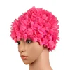 Women Flowers Swimming Caps Three-dimensional Flower Petals Design Bath Female Cap Ladies Swim Cap for Long Hair 1