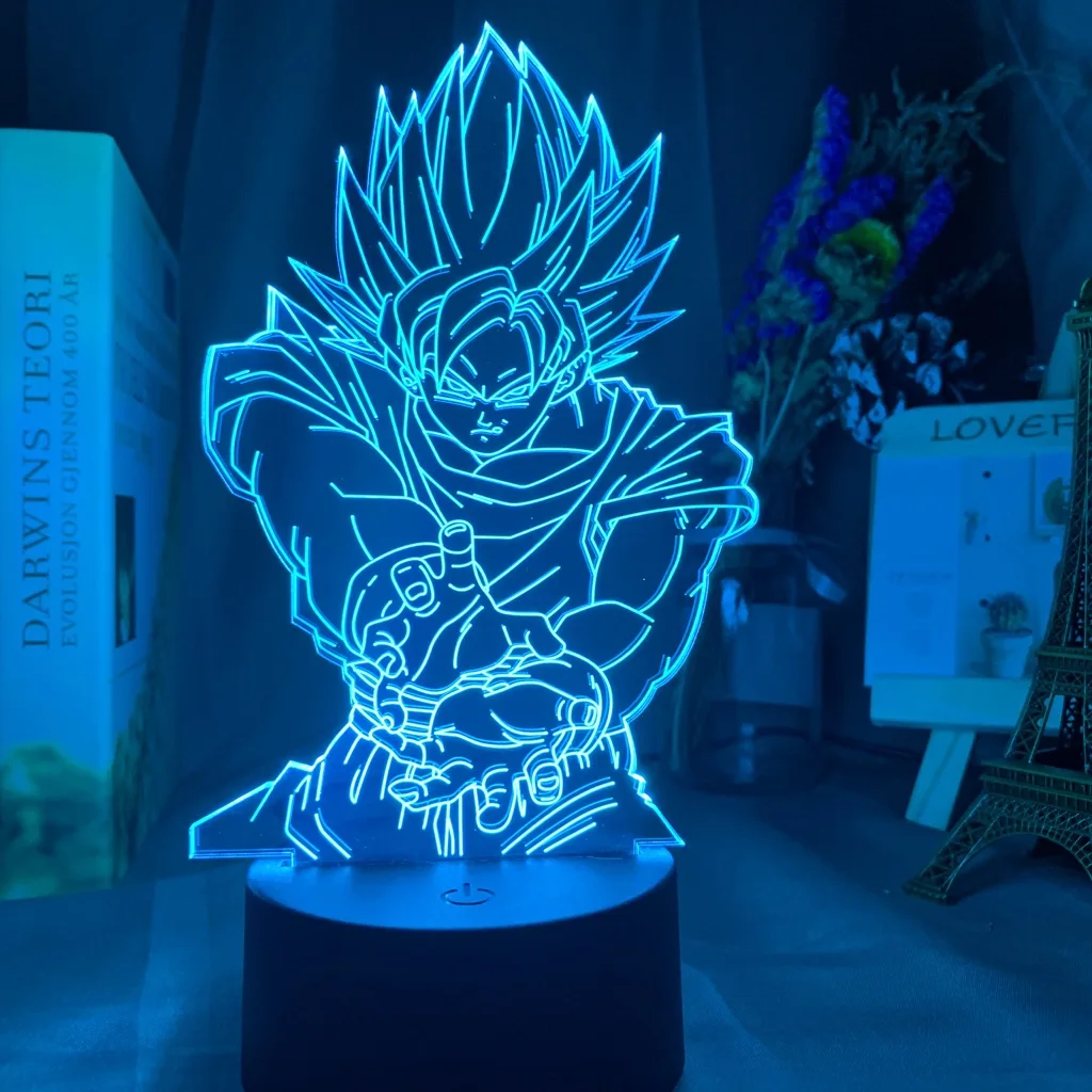 3d лампа Dragon Ball Z Goku рисунок ночной Светильник для детей украшение для спальни уникальный подарок на день рождения ребенка аниме гаджет светодиодный ночной Светильник