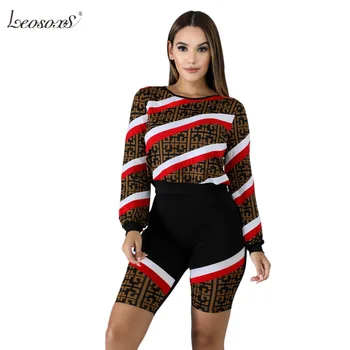 

Summer Autumn Women Two Piece Set Top And Pants Plus Size Tracksuit Sweatsuit Outfit Long Sleeve Fashion Hoodie And Shorts
