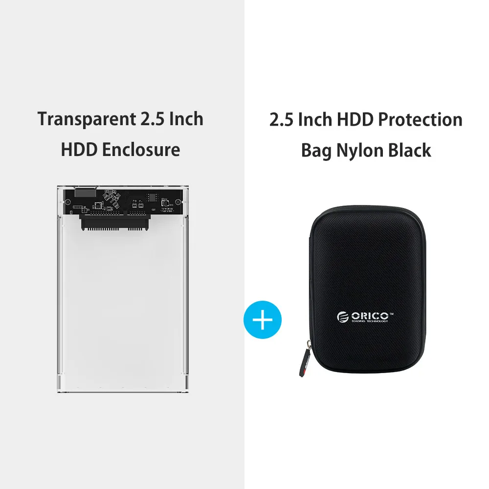 ORICO 2,5 дюймовый Прозрачный чехол для жесткого диска USB3.0 на Sata 3,0, 5 Гбит/с, поддержка 2 ТБ, протокол UASP, корпус для жесткого диска 2139U3 - Цвет: 2139U3