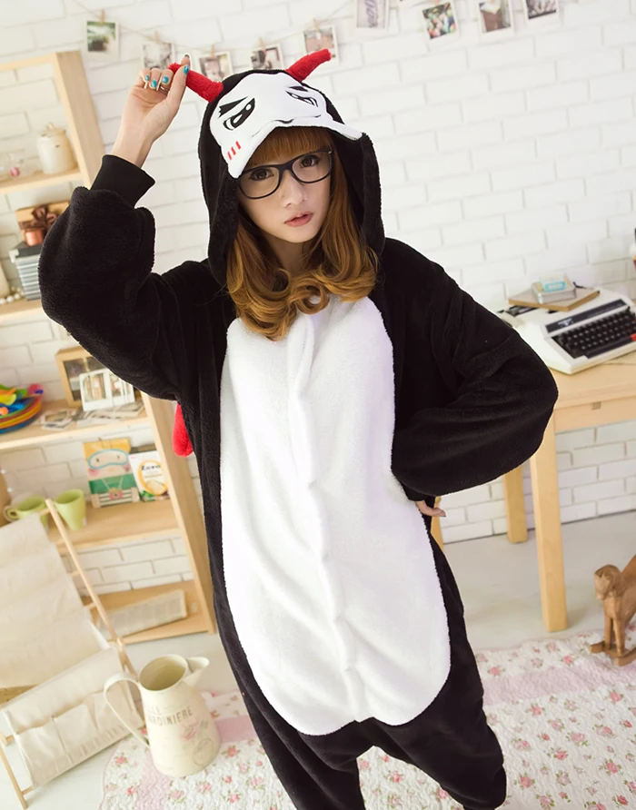 Милый унисекс костюм дьявола для взрослых косплей пижама в виде животного на