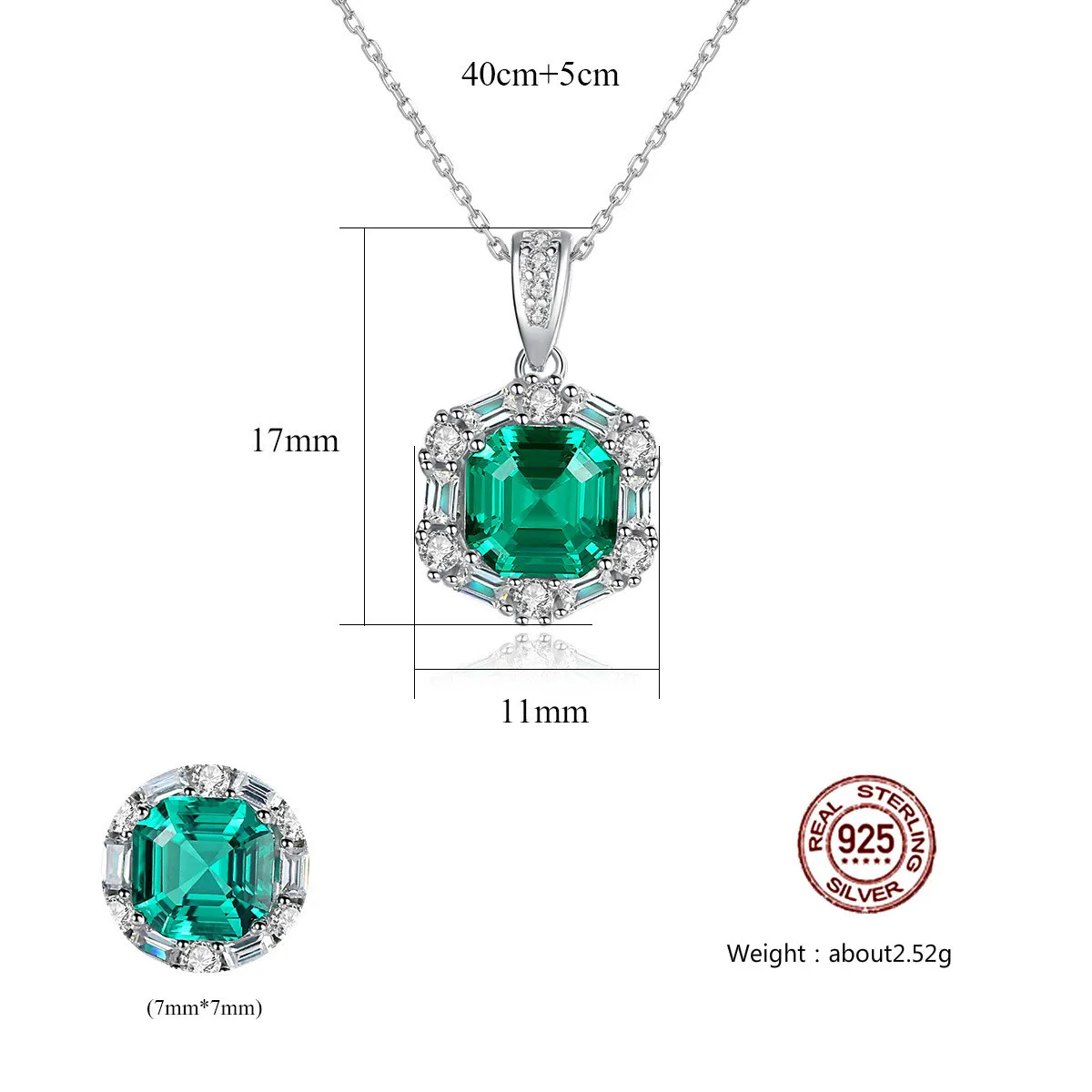 Серебро 925 пробы, кулон, ожерелье, светильник, роскошный цвет, сокровище, изумрудно-зеленый кулон, ожерелье, хорошее ювелирное изделие
