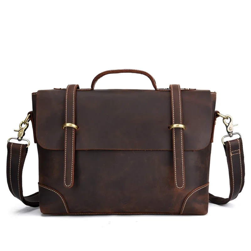 2019 Nieuwe Vintage mannen Koe Lederen Aktetas Crazy Horse Lederen Messenger Bag Mannelijke Laptop Tas Mannen Business Travel tas 2019 Nieuwe Vintage mannen Koe Lederen Aktetas Crazy Horse Lederen Messenger Bag Mannelijke Laptop Tas Mannen Business Travel tas