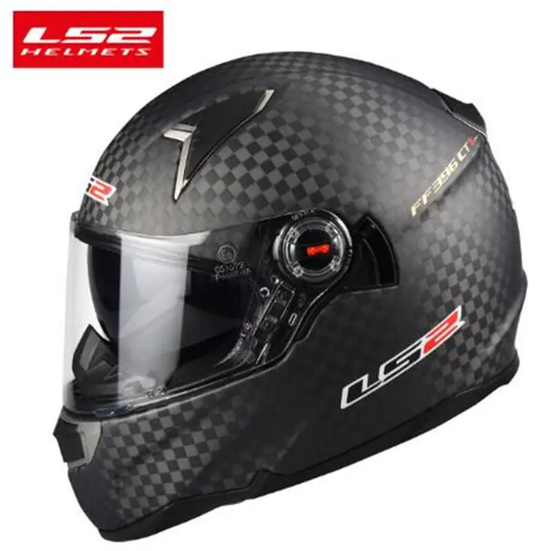 LS2 FF396 12 к углеродное волокно мото rcycle шлем полное лицо LS2 CT2 дизайн велосипедные шлемы мужские защитные мото шлемы L XL XXL XXXL - Цвет: Matte black1