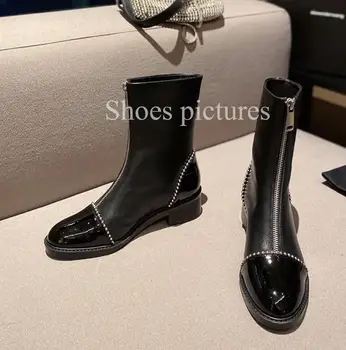 

2020 ladies zipper short boots