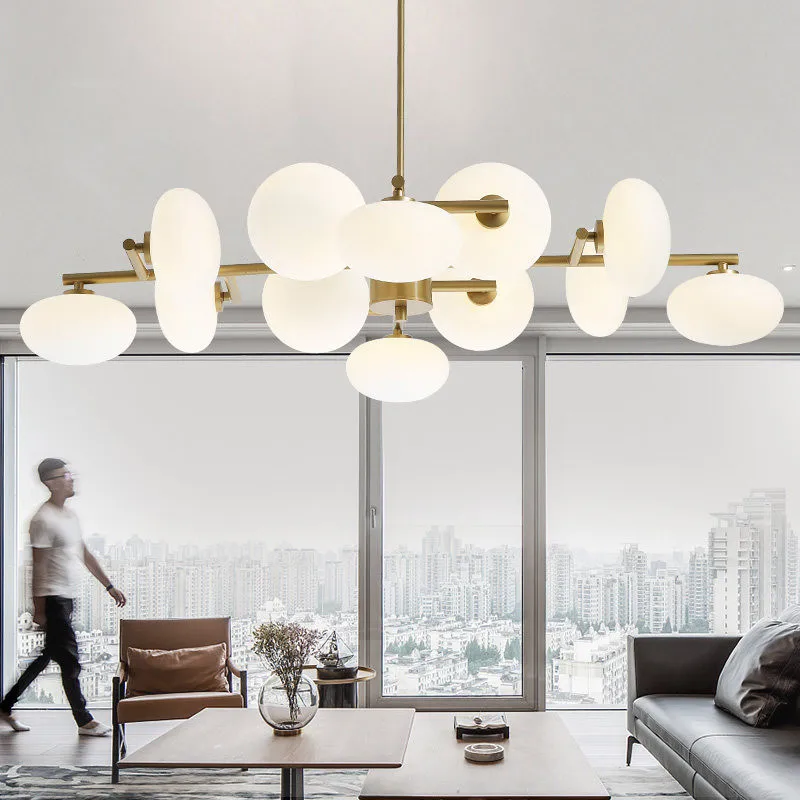 Люстра в скандинавском стиле для гостиной креативная стеклянная люстра