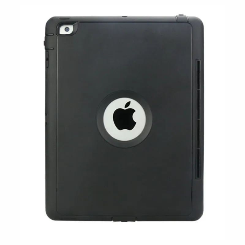 black Для Apple iPad 2 iPad 3 iPad 4 c Retina, безопасно для детей Броня ударопрочный Прочный силиконовый Жесткий чехол Чехол Флип-подставка противоударный - Цвет: black