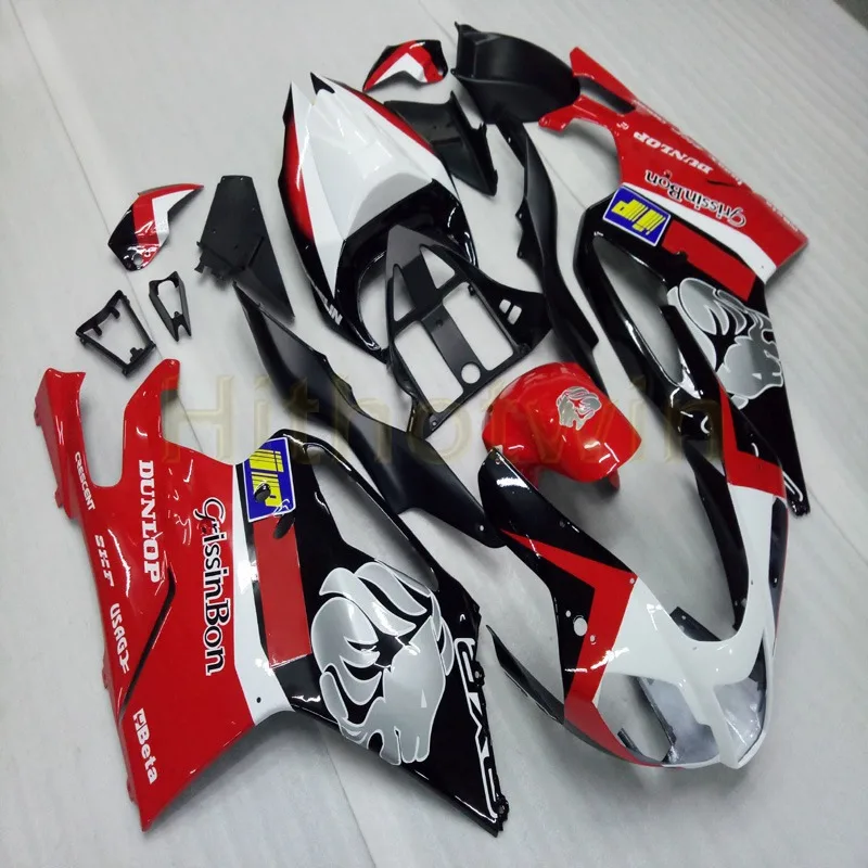 Пользовательские+ винты красный белый капот мотоцикла для Aprilia RSV1000RR 2004 2005 2006 RSV 1000RR ABS обтекатель M2