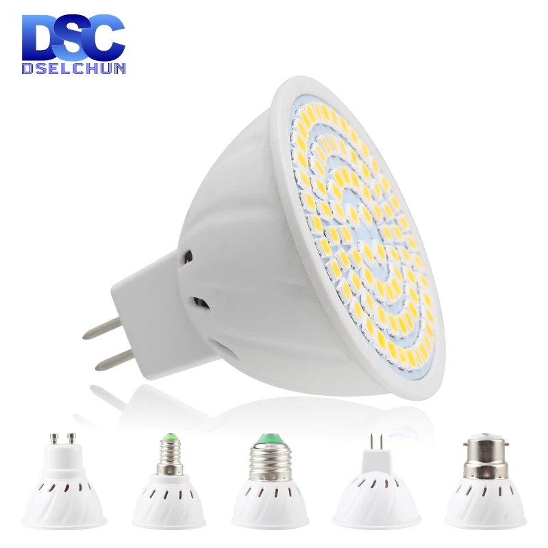 Lampada светодиодная лампа для точечного светильника E27 E14 MR16 GU10 B22 220 В Bombillas 48 60 80